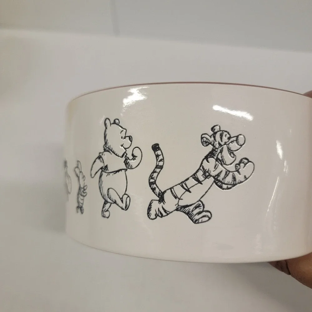 Rae Dunn Disney Winnie the Pooh Pet Bowl Feeling 11 O'clockish Ceramic Dog Dish